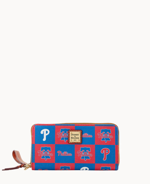MLB Phillies Large Zip Around Wristlet