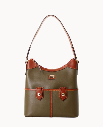 Camden Saffiano Small Zip Hobo