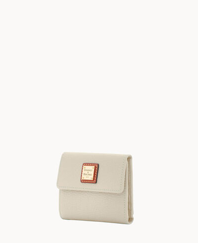 Pebble Grain Small Flap Credit Card Wallet