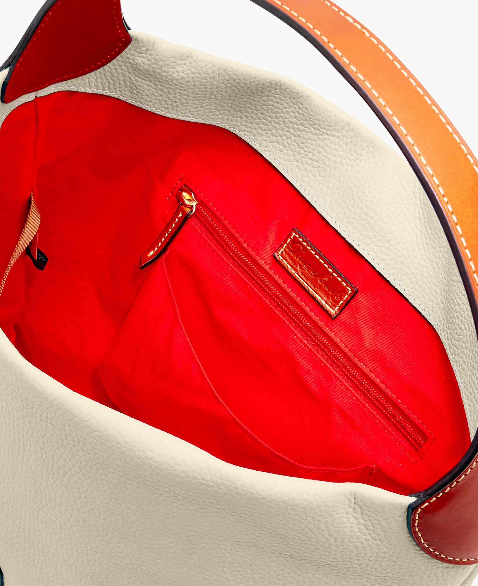 Dooney Bourke Pebble Grain Logo Lock Shoulder Bag with Pouch