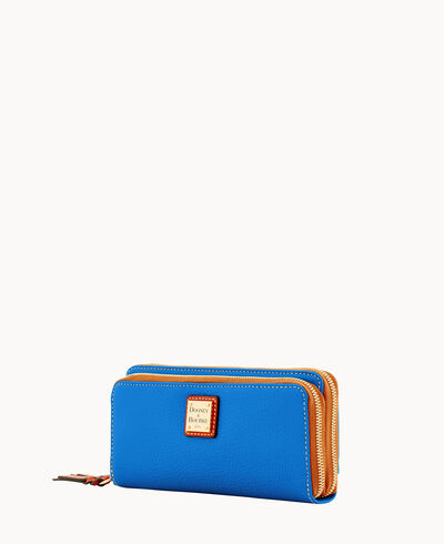 Pebble Grain Double Zip Wallet