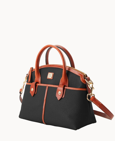 Pebble Grain Domed Satchel