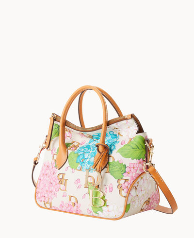 Hydrangea Monogram Satchel