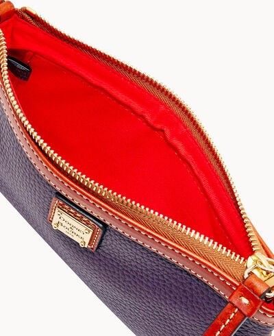 Pebble Grain Large Slim Wristlet