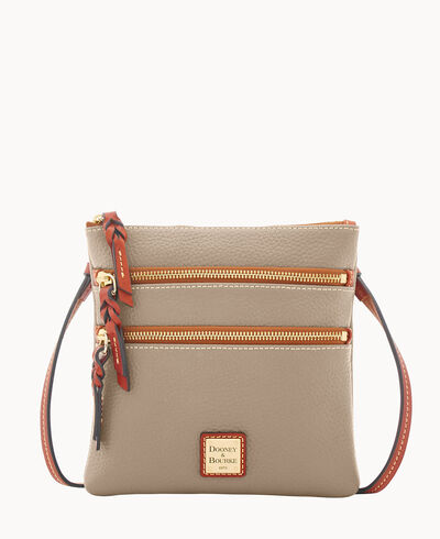 Pebble Grain North South Triple Zip