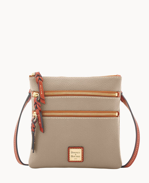 Pebble Grain North South Triple Zip