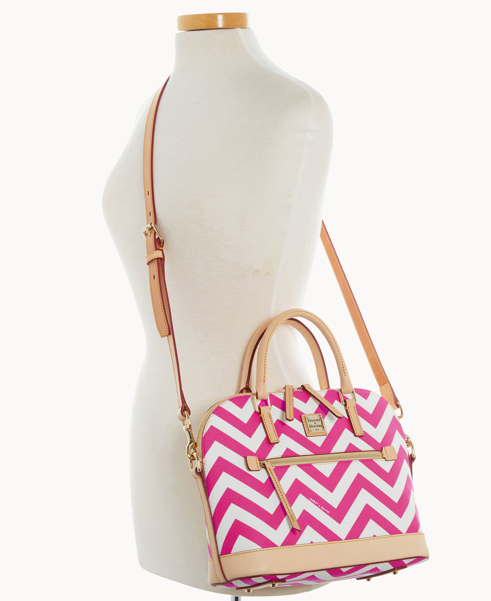 Dooney and bourke chevron satchel discount