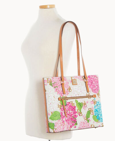 Hydrangea Monogram Large Shopper