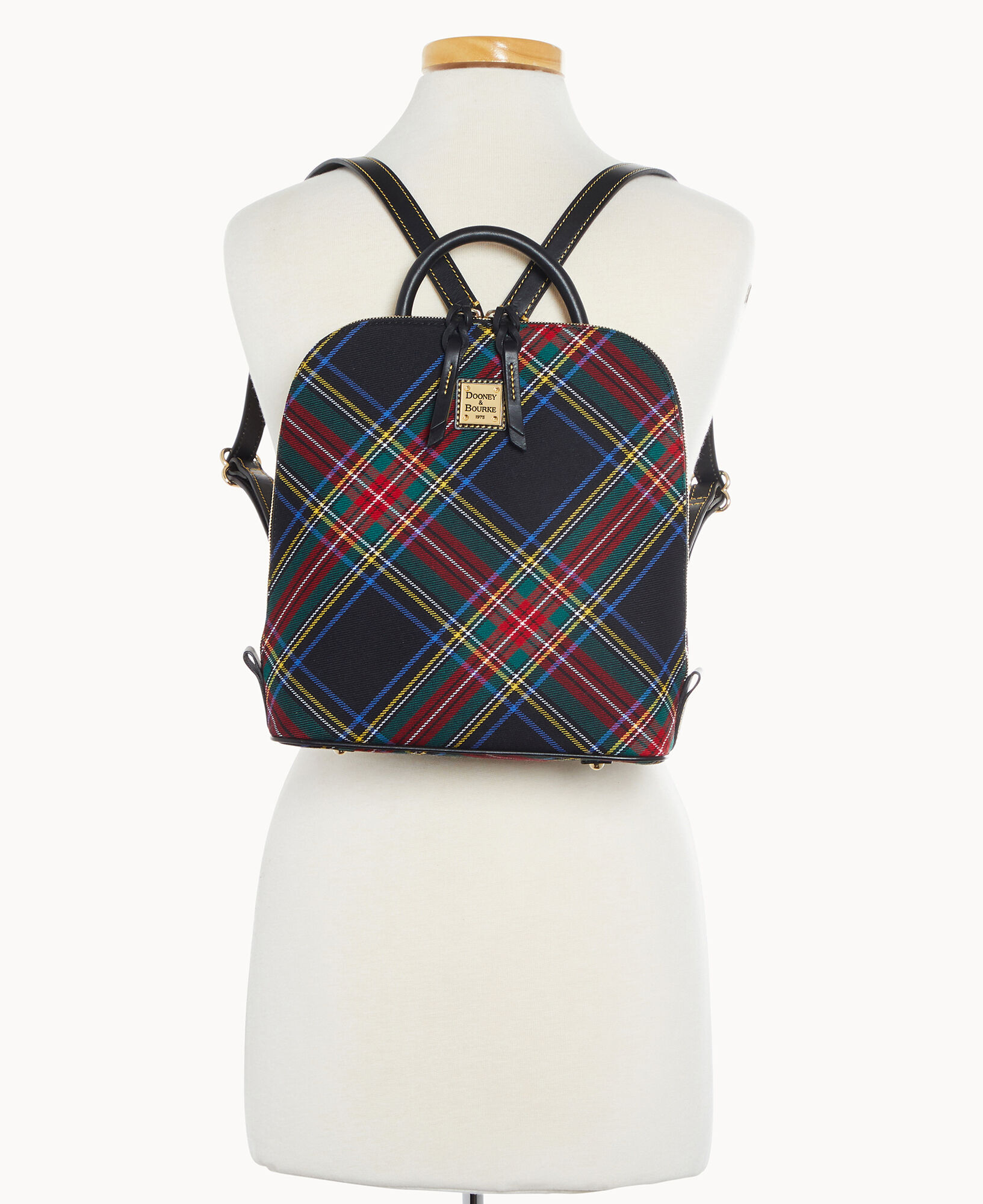 Dooney Bourke Tartan Zip Pod Backpack