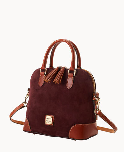 Suede Domed Satchel
