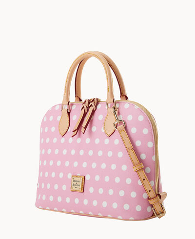 Polka Dot Zip Zip Satchel