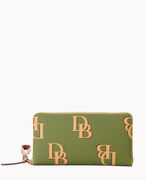 Monogram Large Zip Around Wristlet