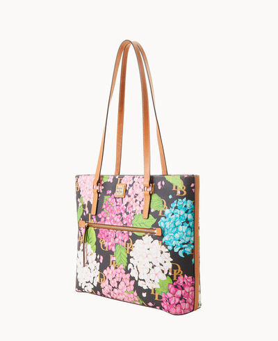 Hydrangea Monogram Large Shopper