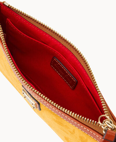 Suede Large Slim Wristlet