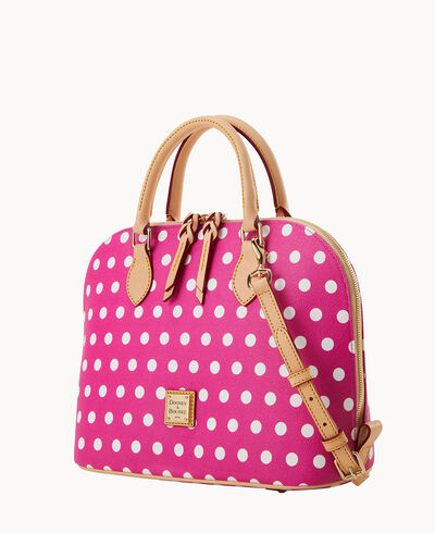 Polka Dot Zip Zip Satchel