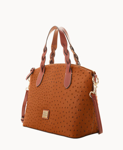 Ostrich Celeste Satchel