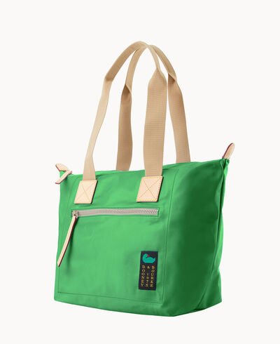 Nylon Front Zip Tote