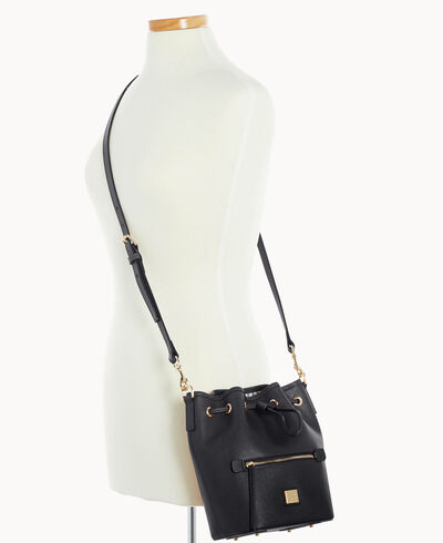 Saffiano Small Drawstring Crossbody