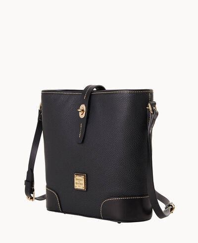 Pebble Grain Crossbody Bucket