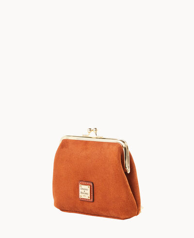 Suede Large Framed Purse