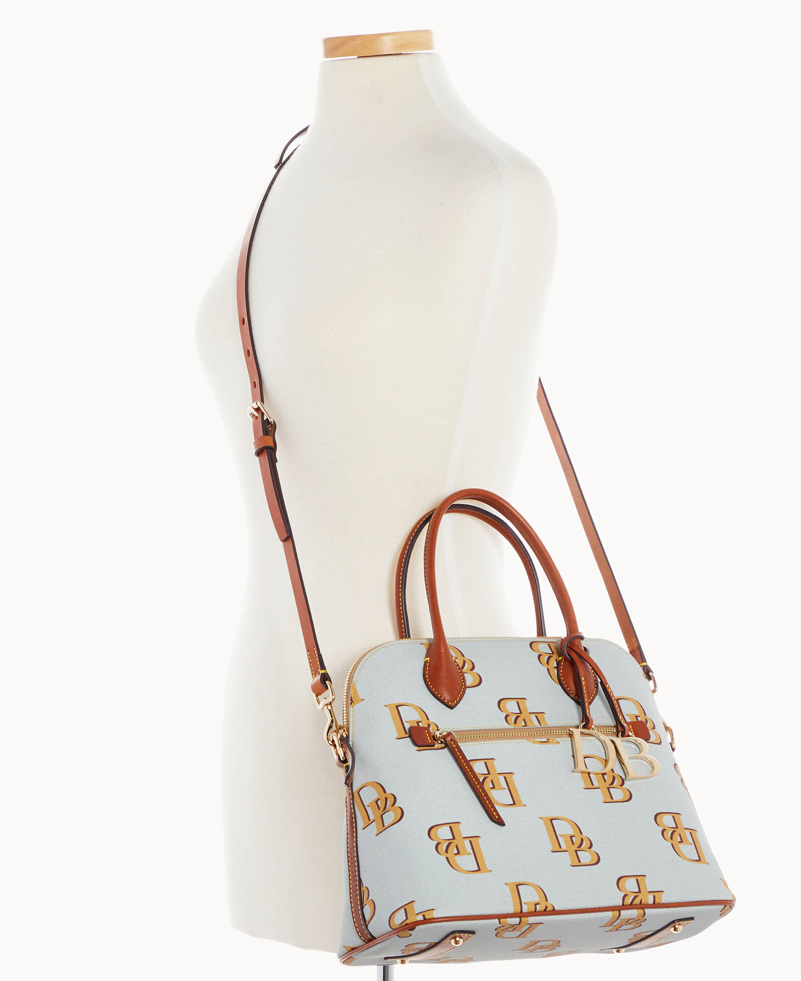 Dooney Bourke Monogram Large Domed Satchel