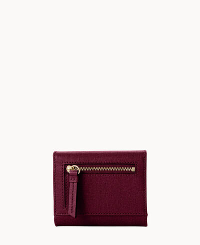 Saffiano Small Flap Credit Card Wallet