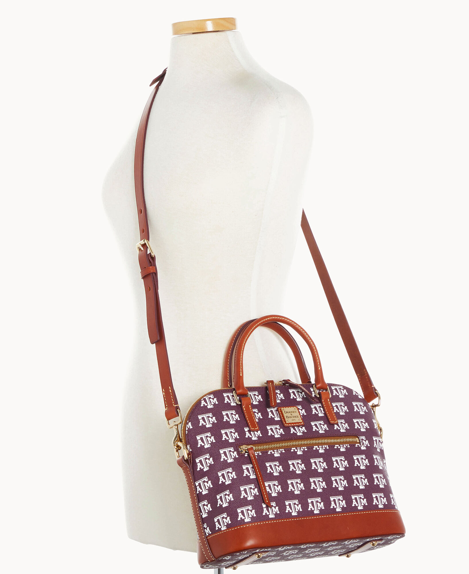 Dooney Bourke Women s Texas A M Aggies Signature Zip Satchel Bag