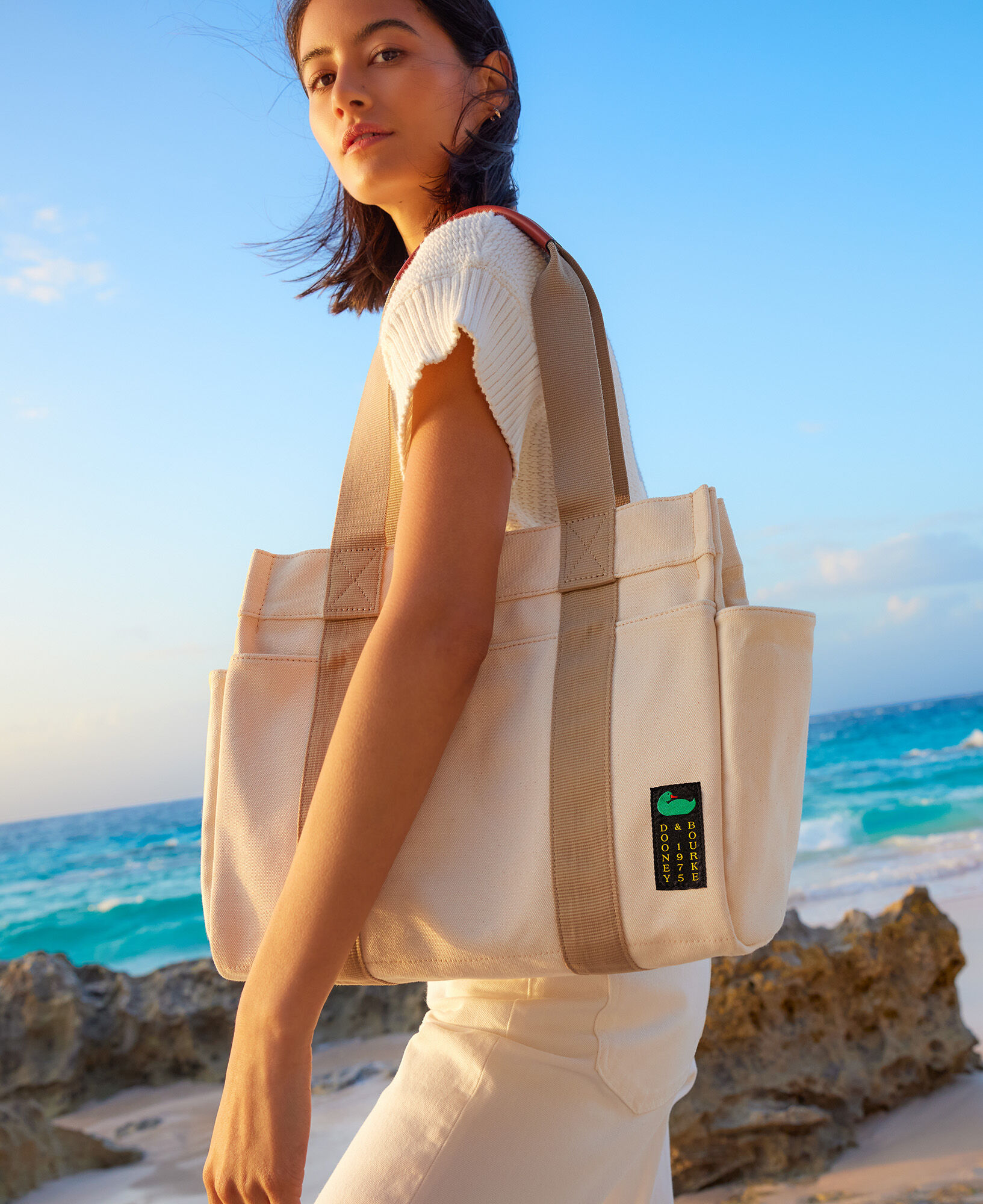 Dooney and bourke signature canvas tote clearance