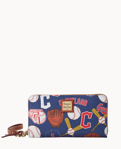 MLB Guardians Large Zip Around Wristlet