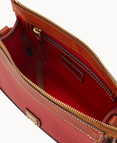 Pebble Grain Zip Crossbody With Small Coin Case