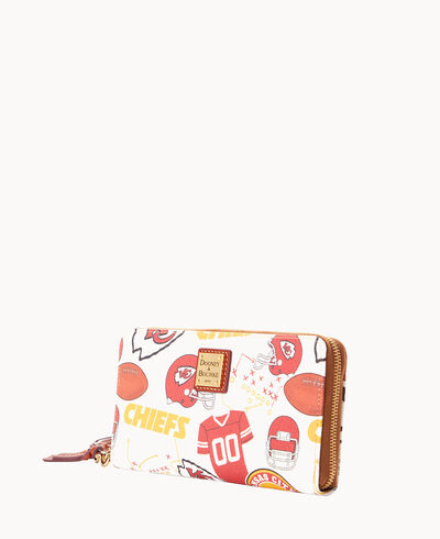 NFL Chiefs Large Zip Around Wristlet