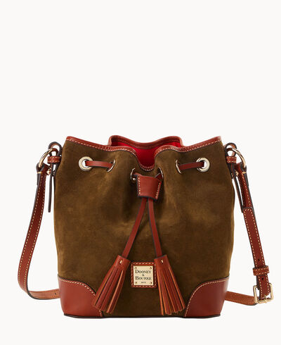 Suede Crossbody Drawstring