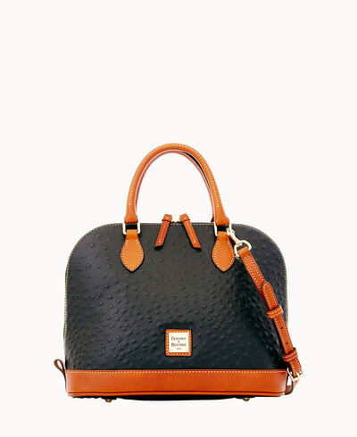 Ostrich Zip Zip Satchel