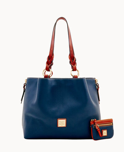 Pebble Grain Large Zip Barlow Small Coin Case