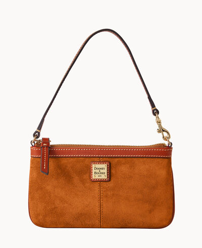 Suede Large Slim Wristlet