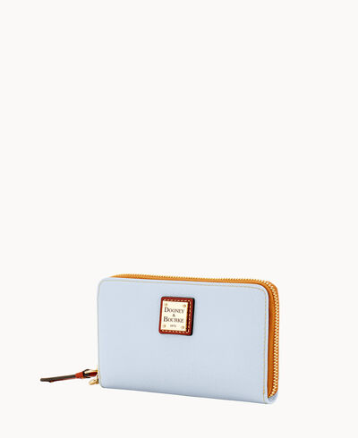 Pebble Grain Zip Around Phone Wristlet