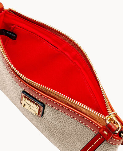 Pebble Grain Large Slim Wristlet