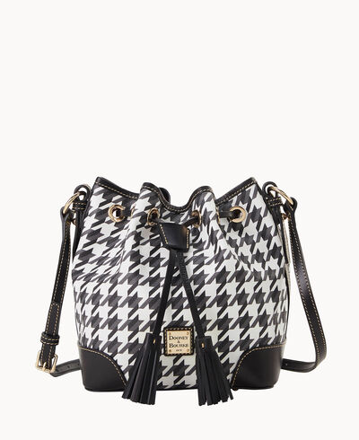 Houndstooth Crossbody Drawstring