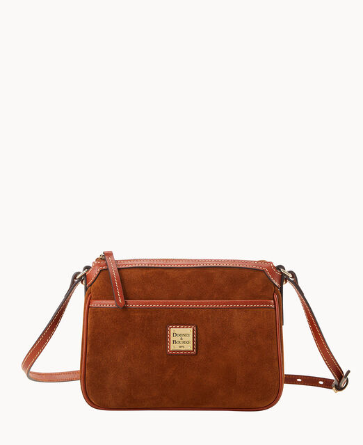Suede East West Pocket Crossbody