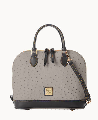 Ostrich Zip Zip Satchel