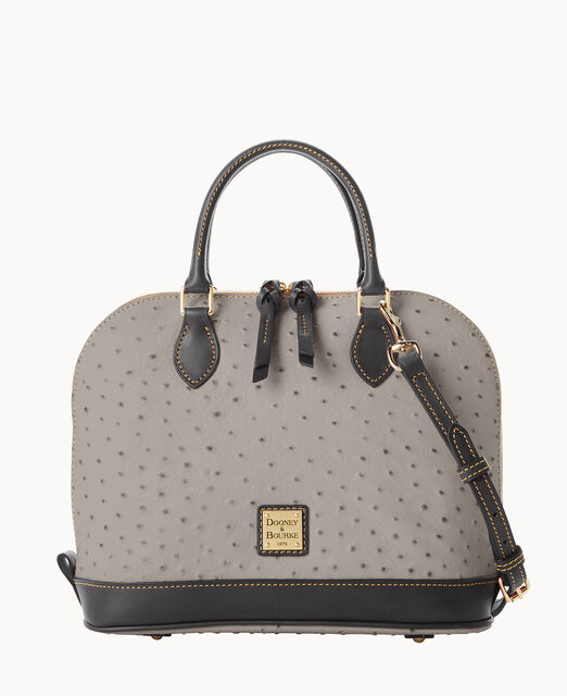 Ostrich Zip Zip Satchel