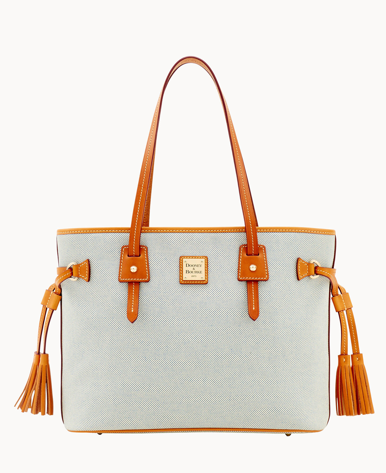 Dooney Bourke Linen Davis Tassel Tote