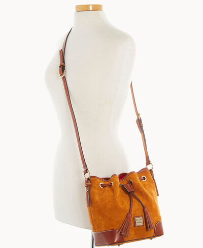 Suede Crossbody Drawstring