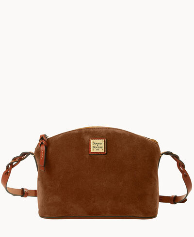 Suede Penny Crossbody