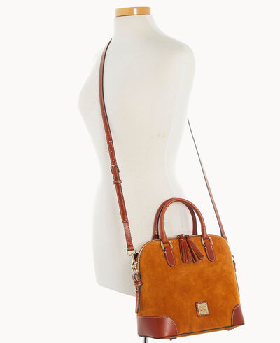 Suede Domed Satchel
