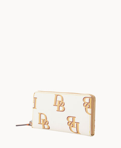 Monogram Large Zip Around Wristlet