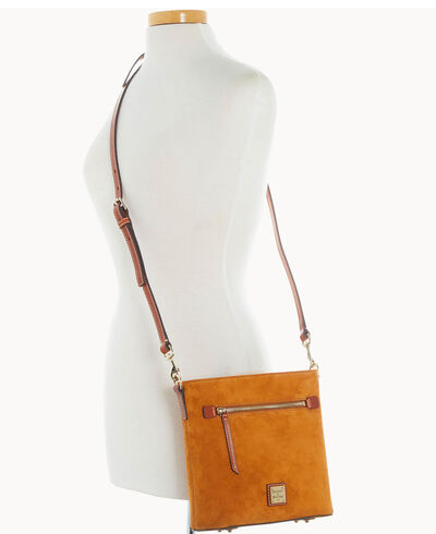 Suede Zip Crossbody