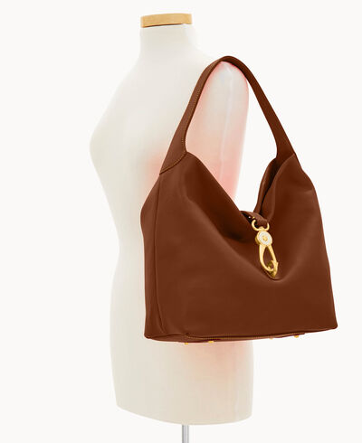 Florentine Logo Lock Shoulder Bag