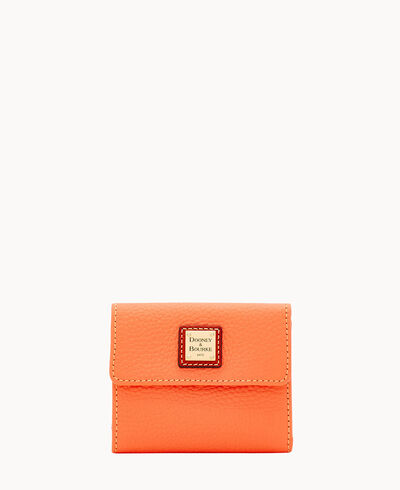 Pebble Grain Small Flap Credit Card Wallet