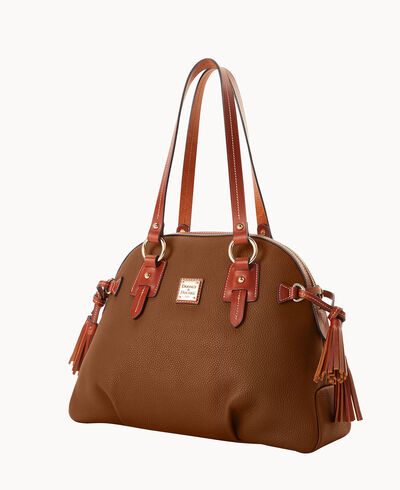 Pebble Grain Domed Satchel